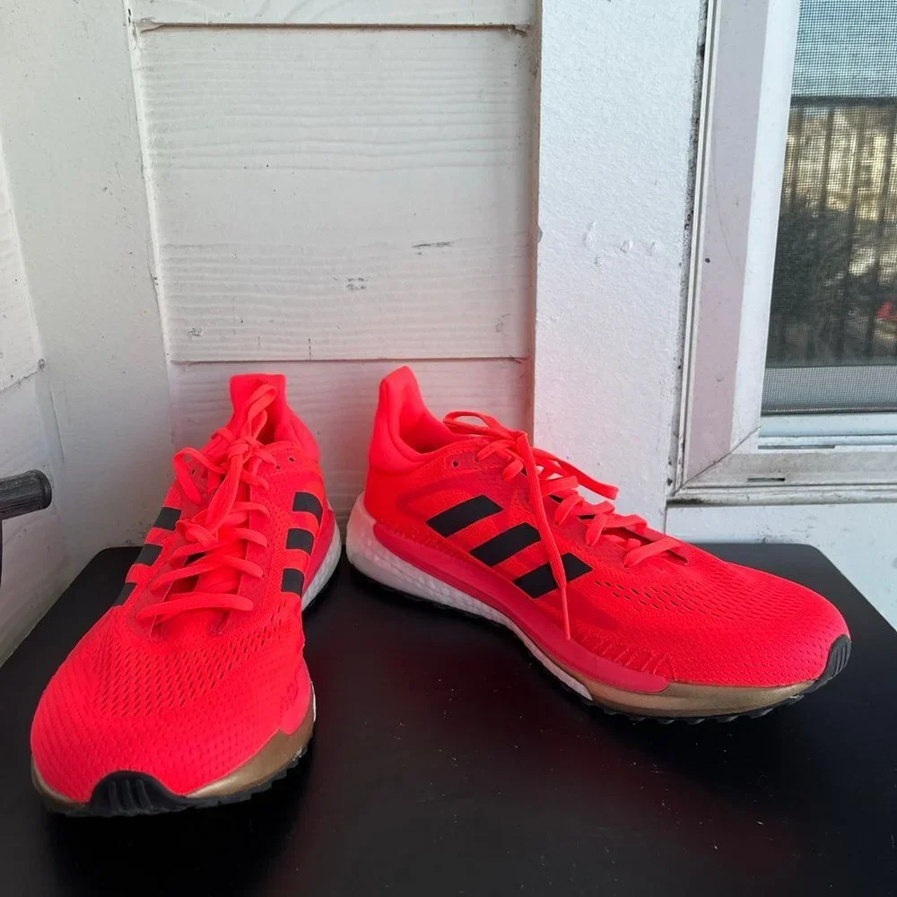 Adidas Men's Solar Glide 3 Signal Pink  FV7255  Running Shoes Sneakers Size 11